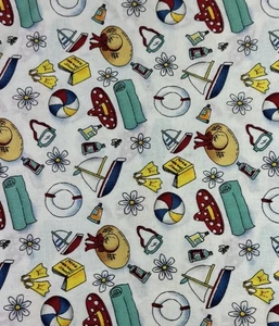 cabana Toys Alexander Henry Fabric 2 yds White - Picture 1 of 4