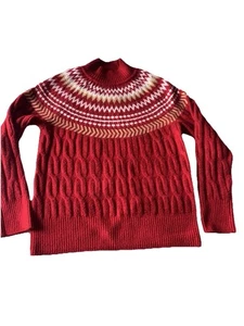 Suéter Tejido Isla Justa Rojo Islandés Style & Co Talla Grande Rojo Suave Vacaciones - Imagen 1 de 18