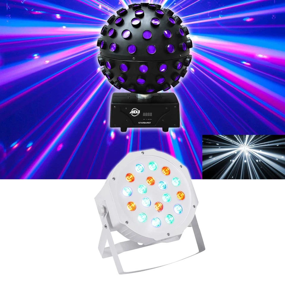 American DJ ADJ Starburst LED Sphere Shooting Beam Lighting Effect+Wash Light - Image 1 of 4