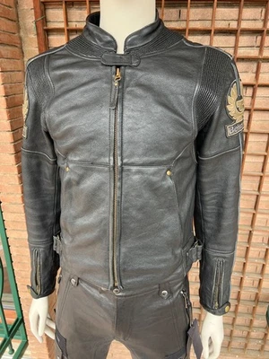 BELSTAFF Heavy Leather Jacket SNETTERTON Pure Motorcycle Malenotti Era M - Image 1 of 4