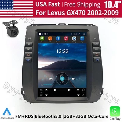 Reproductor GPS coche 10,4" radio navegación estéreo para Lexus GX470 2002-2009 2+32G Foto 1 de 4