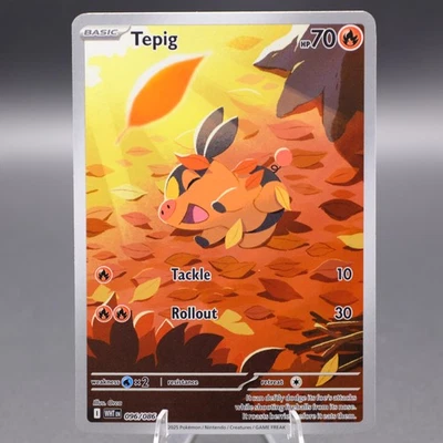 Tepig 096/086 Illustration Rare SV: White Flare Pokemon TCG NM - Image 1 of 2