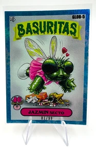 JAZMIN Secto GLOB-5 Blue 81/99 Global Takeover Garbage Pail Kids Worst of 40th - Picture 1 of 9