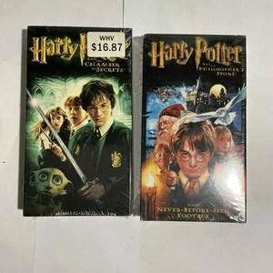 Harry Potter VHS Chamber of Secrets & The Sorcerer’s Stone LOT Year 1 & 2 - Picture 1 of 2