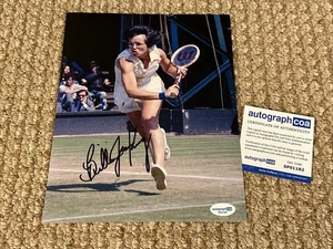 BILLIE JEAN KING SIGNED 8x10 PHOTO TENNIS LEGEND ACOA CERT RARE ๐พ๐พ LEGEND - Picture 1 of 2