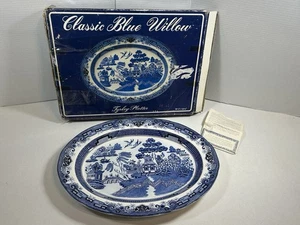 WILLOW BLUE HERITAGE OVAL TURKEY SERVING PLATTER 18.5" With Box. Used? - Picture 1 of 13
