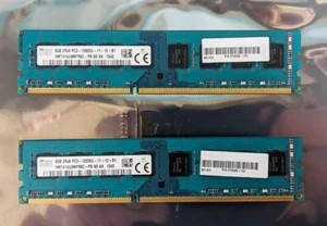 SK Hynix 16 GB RAM HMT41GU6MF8C-PB (2x8GB) 2Rx8 PC3L-12800U Desktop DIMM Works - Picture 1 of 4