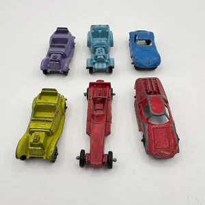 Lot of 6 Vintage Tootsie Toys Cars Jaguar, Roadster, Dragster, etc. - Picture 1 of 2