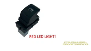 Electric window switch Chrome Passenger Side fits VW Golf VII 7 2012- RED LIGHT - Picture 1 of 5