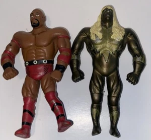 Vintage Ahmed Johnson & Gold Dust Wrestling Figure Titan Bendems  Stretchy - Picture 1 of 12