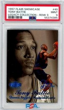 1997 Flair Showcase TONY BATTIE Row 3 LEGACY COLLECTION RC 40 13/100 PSA 9 Pop 1