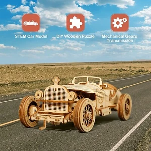 Rokr 3D Rompecabezas de Madera Modelo a Escala 1:16 Hans Craft Gran Premio Coche Adulto Regalo de Navidad - Imagen 1 de 10