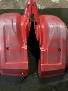 84 Honda ATC200ES ATC 200es Big Red OEM NICE Rear Fender Plastic Mud Flap Pair - Picture 1 of 13