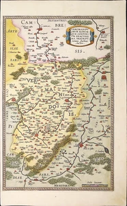 Antique Map of Northern France, "Vermandois" Ortelius Circa 1570 - Picture 1 of 4