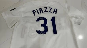 Mike Piazza LA Dodgers Autograph Mitchell & Ness Jersey "HOF 2016" Inscription - Picture 1 of 2