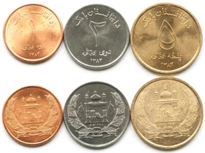 Afghanistan 3 coins set 2004-2005 UNC (#1178) - Picture 1 of 1