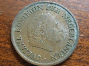 1954 Netherlands Five (5) Cent "Juliana" Coin - Picture 1 of 6