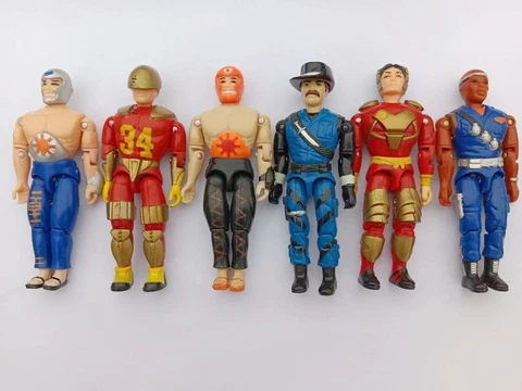 lot of 6 The Corps! Special Forces lanard action figures 3.75" old hand  broken Cover