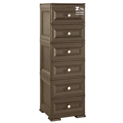 CASSETTIERA 3 MODULI 6 CASSETTI COLORE WENGE' - Immagine 1 di 2