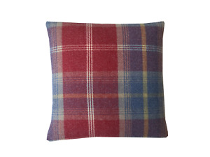 Balmoral Ruby Tartan Check tweed Decorative Scatter cushion cover