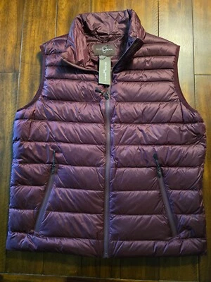 NOS Black Brown 1826 Puffer Vest Mens XL Port Wine New with Tags - Image 1 of 4