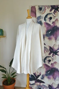 OSKA Cream 100% Linen oversized lagenlook jacket size I UK S - Picture 1 of 11