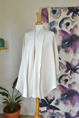 OSKA Cream 100% Linen oversized lagenlook jacket size I UK S - Image 1 of 4