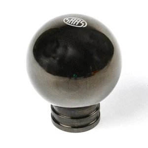 SAAS Billet Gear Knob Black Chrome Finish Sphere Ball Weighted Stainless Steel - Picture 1 of 7