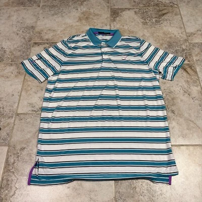 Camisa de golf RLX Polo Ralph Lauren para hombre grande a rayas manga corta rendimiento Foto 1 de 4