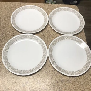 Corelle by Corning Woodland Brown 10” Dinner Plate Set of Four 4 EUC - Picture 1 of 2
