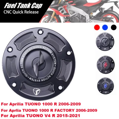 Cubierta de tapa de tanque de combustible de gasolina sin llave para Aprilia TUONO 1000R FACTORY 1000R TUONO V4R Foto 1 de 4