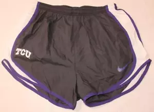 NIKE Womens 3" Tempo Texas Christian TCU Team Running Shorts Black/White Sz XS - Picture 1 of 3