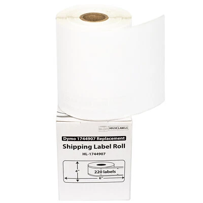 DYMO LW 1744907 4XL 4x6 (4"x6") Direct Thermal Labels - (6) Rolls of 220 - Image 1 of 4