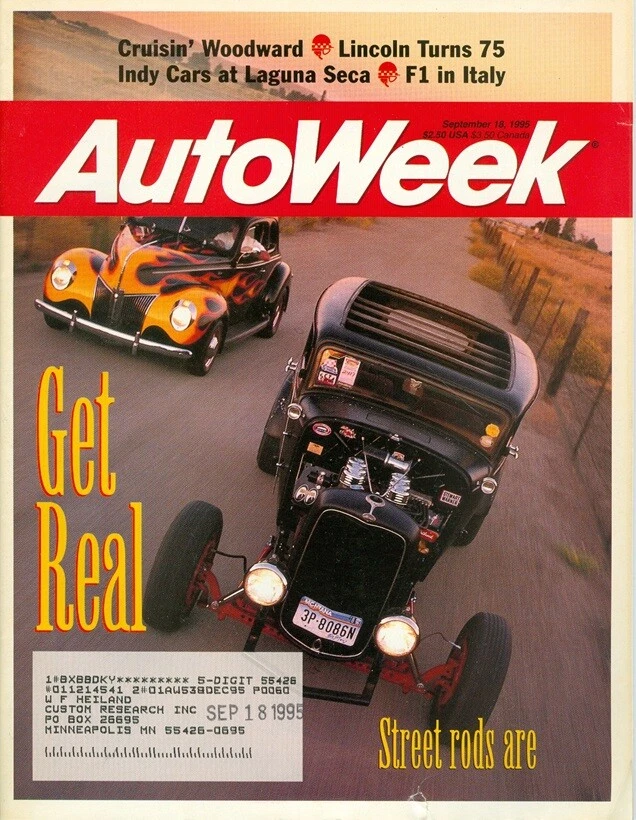 1995 Auto Week Magazine: Street Rods Get Real/Lincoln Turns 75/Laguna Seca Indy Foto 1 de 1