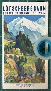 Rarissima brochure Ferrovia del LOTSCHBERG-Oberland Bernese degli anni’ 30 - Foto 1 di 3
