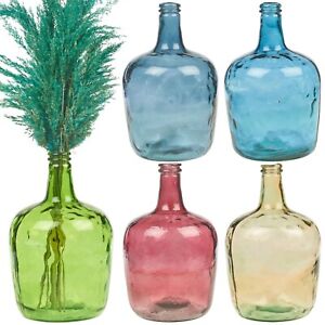 30/37cm 4L/8L Large Recycled Coloured Glass Lady Bottle Flower Decorative Vase