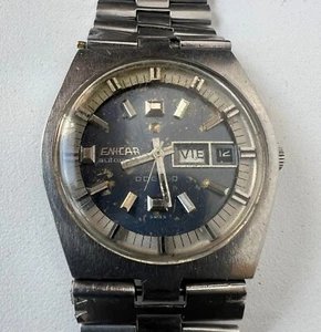 Reloj Automático Enicar DDG 190 Cal 1147 De Colección Para Hombre Esfera Azul Para Restaurar - Imagen 1 de 12