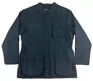 Polo Ralph Lauren cappotto safari nero tela foderato lana lavoro taglia uomo M - Foto 1 di 7