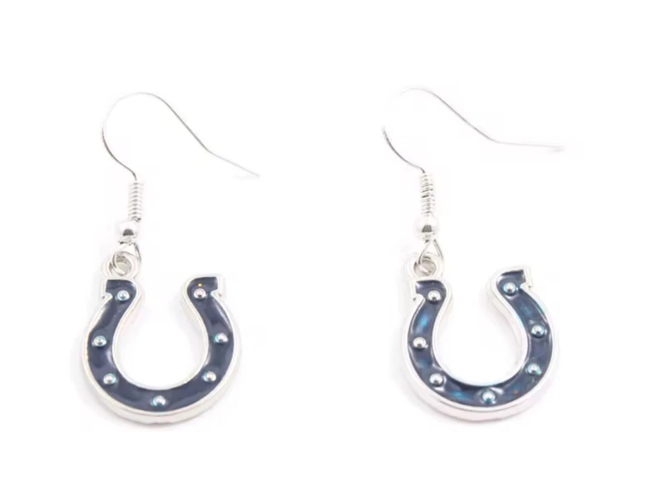 印第安纳波利斯小马队足球队耳环球迷装饰商品珠宝首饰礼物 — 第 1/1 张图片