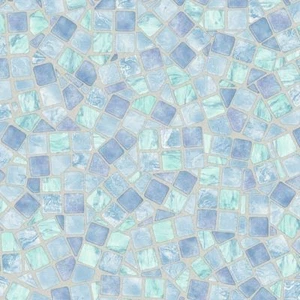 ALKOR MOSIAC BLUE GREY TILE STICKY BACK PLASTIC SELF ADHESIVE VINYL FILM WRAP - Picture 1 of 2