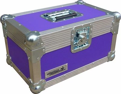 7" Single 200 Swan Flight Case Vinyl Record Box (Purple Rigid PVC) - Image 1 of 4