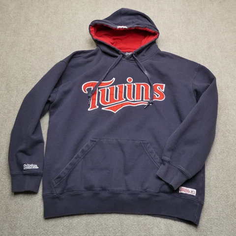 Minnesota Twins Sweater Adult L Embroidered Logo Hooded Sweatshirt by Stitches Cover