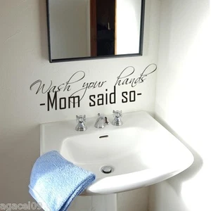 TOILET BATHROOM COOL KIDS WALL QUOTE VINYL DECOR STCKER DECAL STENCIL XL GRAPHIC - Picture 1 of 2