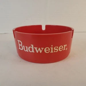 VINTAGE 1980's BUDWEISER ASHTRAY RED PLASTIC 3 SLOT COLLECTABLE Brookpark 1601 - Picture 1 of 9