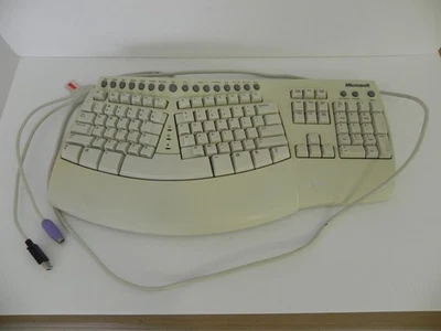 Microsoft Natural Keyboard Pro Ergonomic USB PS/2 Ergo RT9431 w/ 2 USB Port Hub - Image 1 of 4