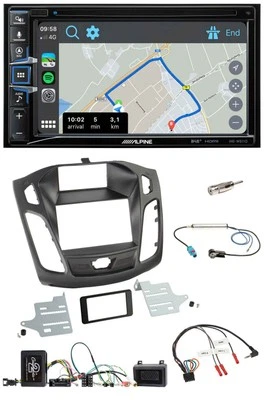 Alpine DAB TMC Bluetooth 2DIN USB Lenkrad Navigation für Ford Focus 2011-2014 - Bild 1 von 4