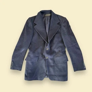 Pierre Cardin Boutique Navy Blue Wool Suit Jacket Vtg 70s 80s Measured Sz est 40 - Picture 1 of 10