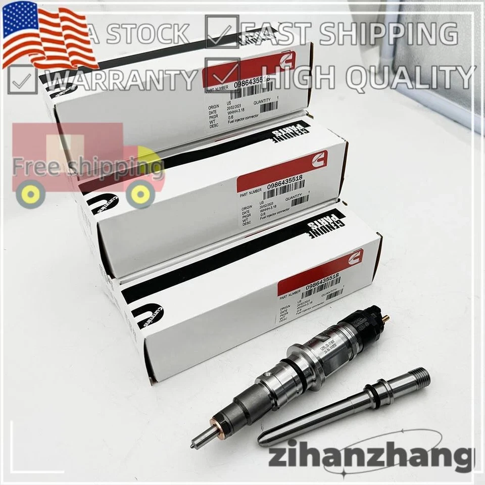 6x Inyectores de combustible diésel OEM con tubo para Ram 2500 3500 Cummins 6,7 L 2011 2012 Foto 1 de 4