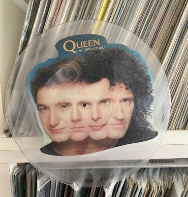 Queen - Breakthru RARE 12" UNCUT PICTURE DISC LP + POSTER - Image 1 of 3