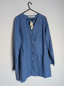 New Fenn Wright Manson Pure Linen Blue Blazer Size UK 14 - Picture 1 of 8